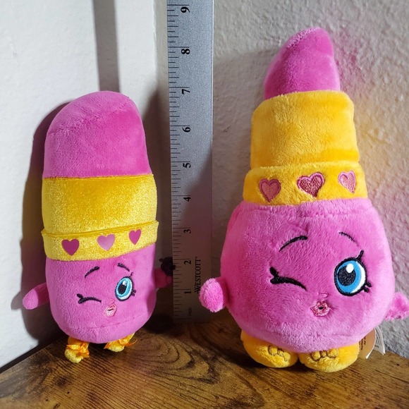 Lot of 2 SHOPKINS Lippy Lips & 1 Justice Rainbow Emoji Plush - Picture 6 of 12